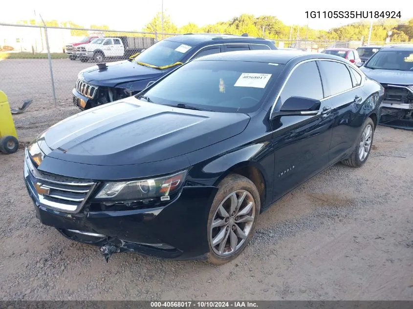 1G1105S35HU184924 2017 Chevrolet Impala 1Lt