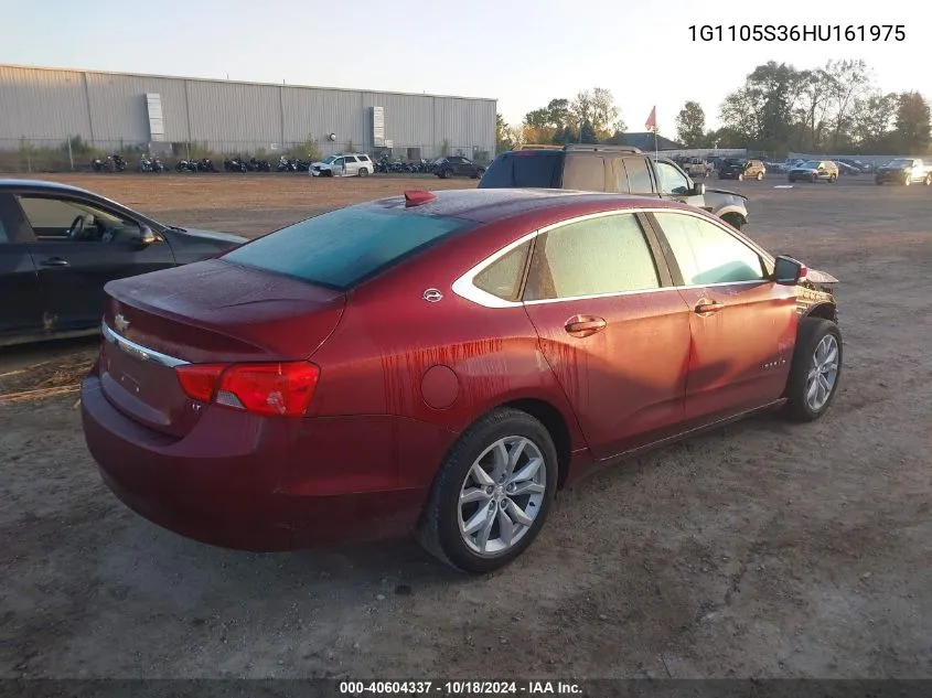 2017 Chevrolet Impala 1Lt VIN: 1G1105S36HU161975 Lot: 40604337