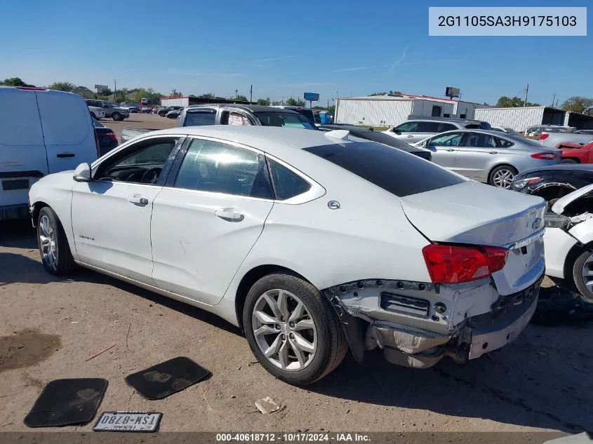 2G1105SA3H9175103 2017 Chevrolet Impala 1Lt