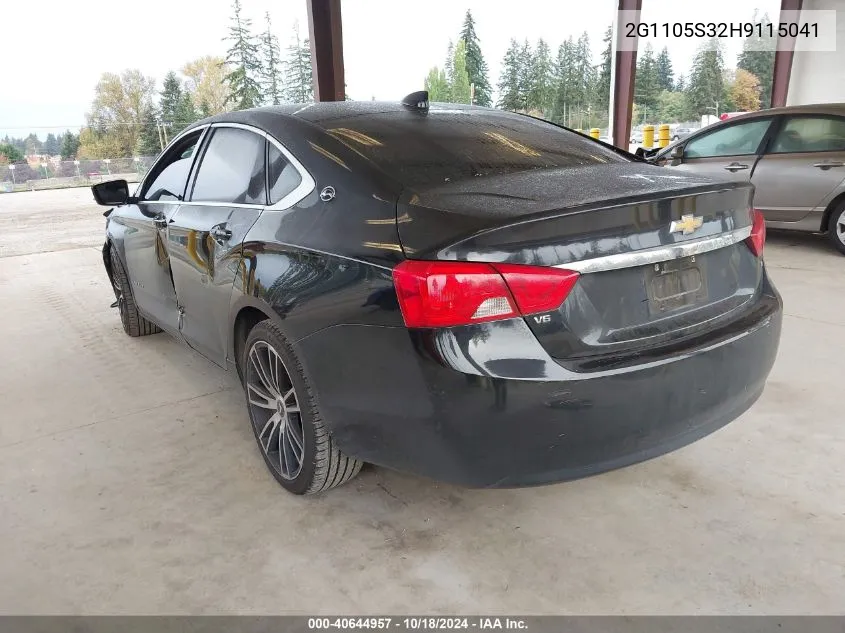 2G1105S32H9115041 2017 Chevrolet Impala 1Lt