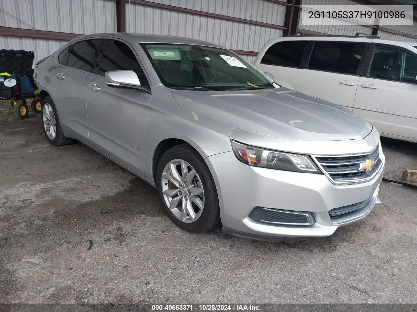 2017 Chevrolet Impala 1Lt VIN: 2G1105S37H9100986 Lot: 40653371