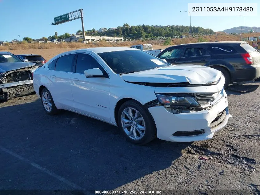 2G1105SA4H9178480 2017 Chevrolet Impala 1Lt