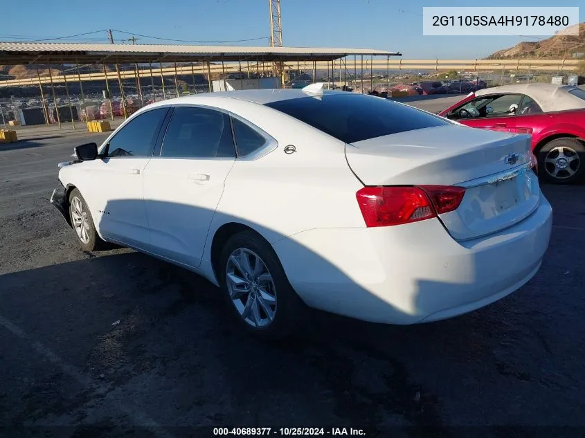 2G1105SA4H9178480 2017 Chevrolet Impala 1Lt