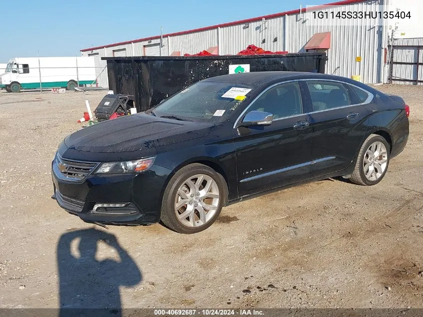 2017 Chevrolet Impala Premier VIN: 1G1145S33HU135404 Lot: 40692687