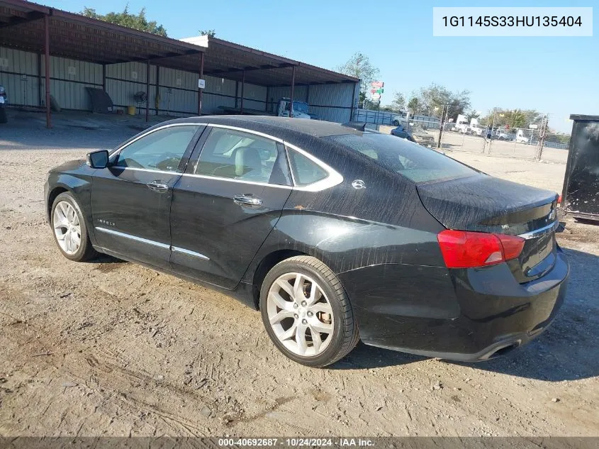 2017 Chevrolet Impala Premier VIN: 1G1145S33HU135404 Lot: 40692687