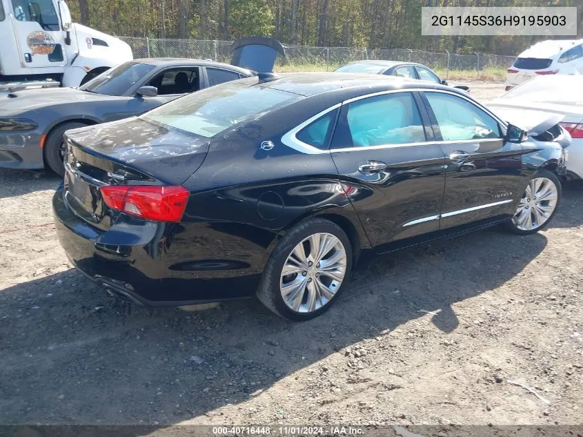 2017 Chevrolet Impala 2Lz VIN: 2G1145S36H9195903 Lot: 40716448