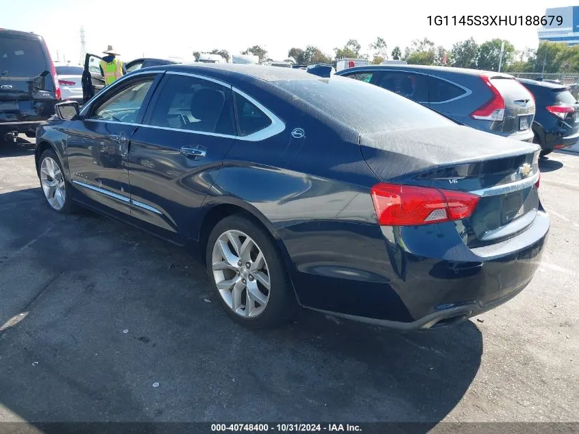 1G1145S3XHU188679 2017 Chevrolet Impala 2Lz