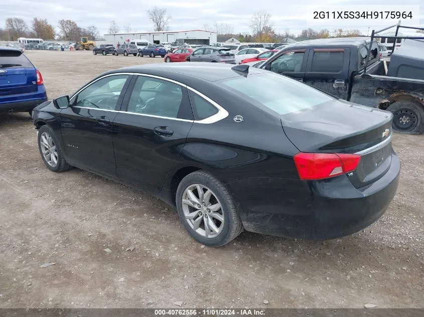 2017 Chevrolet Impala 1Fl VIN: 2G11X5S34H9175964 Lot: 40762556