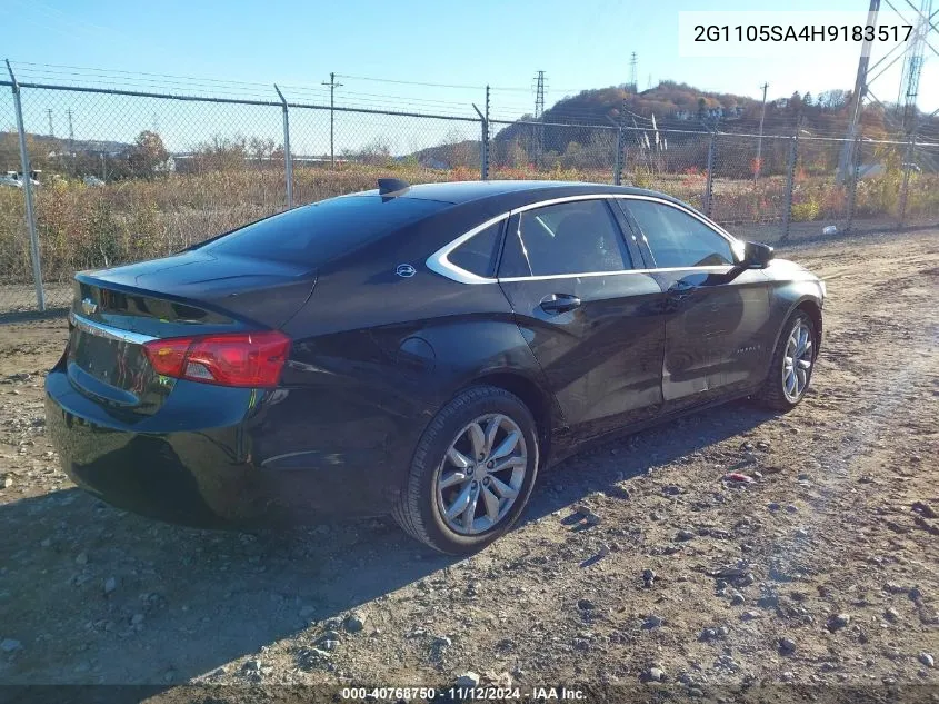 2017 Chevrolet Impala 1Lt VIN: 2G1105SA4H9183517 Lot: 40768750