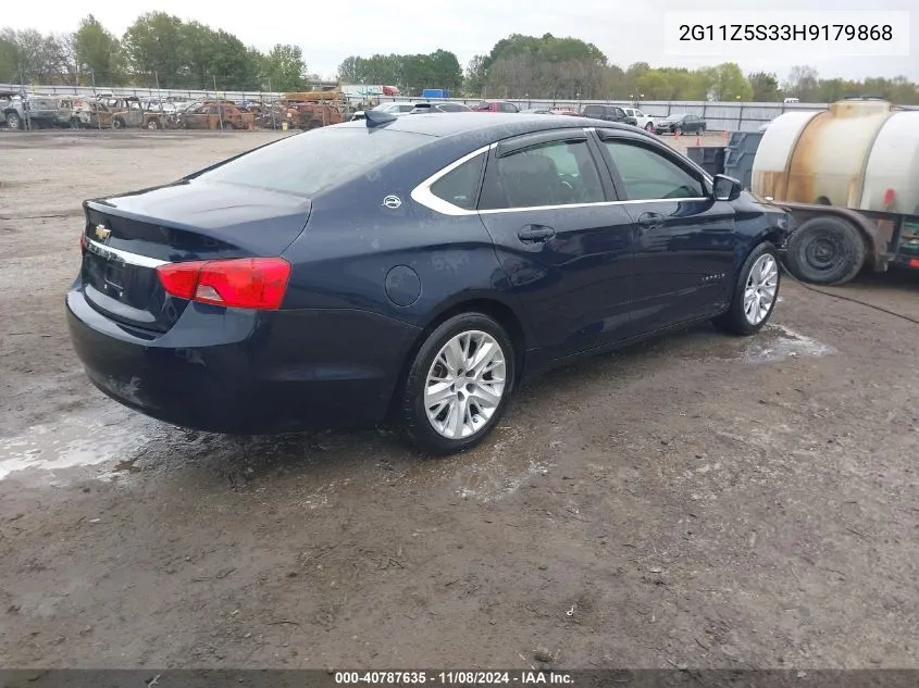 2017 Chevrolet Impala Ls VIN: 2G11Z5S33H9179868 Lot: 40787635