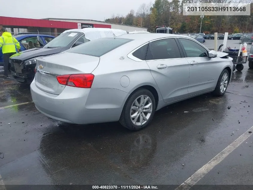 2017 Chevrolet Impala 1Lt VIN: 2G1105S33H9113668 Lot: 40823370