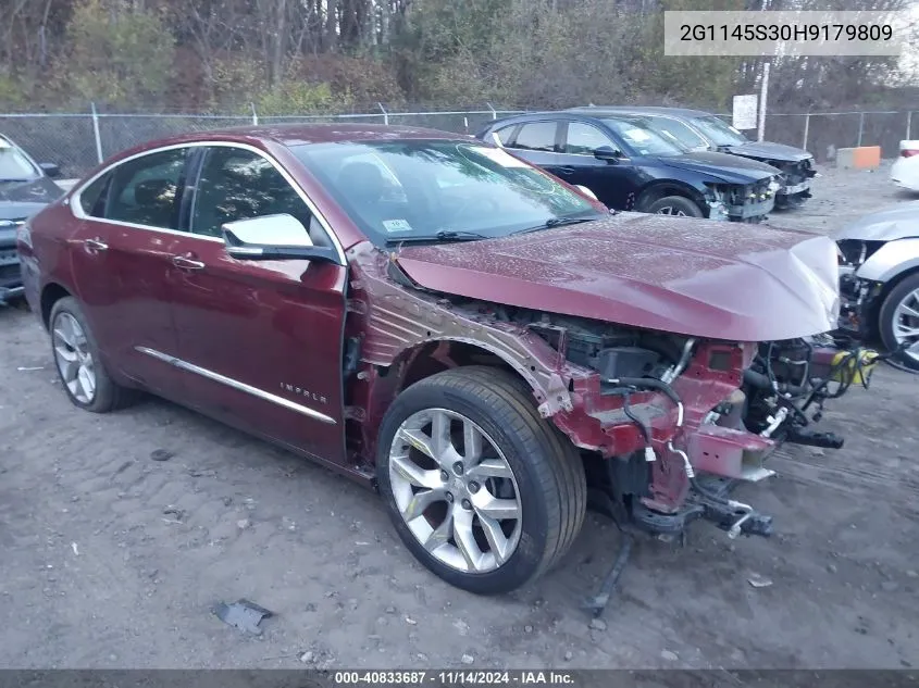 2017 Chevrolet Impala 2Lz VIN: 2G1145S30H9179809 Lot: 40833687