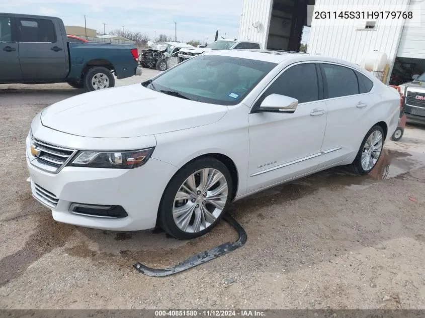 2017 Chevrolet Impala 2Lz VIN: 2G1145S31H9179768 Lot: 40851580