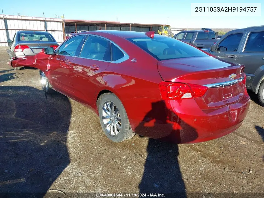 2017 Chevrolet Impala 1Lt VIN: 2G1105SA2H9194757 Lot: 40861544