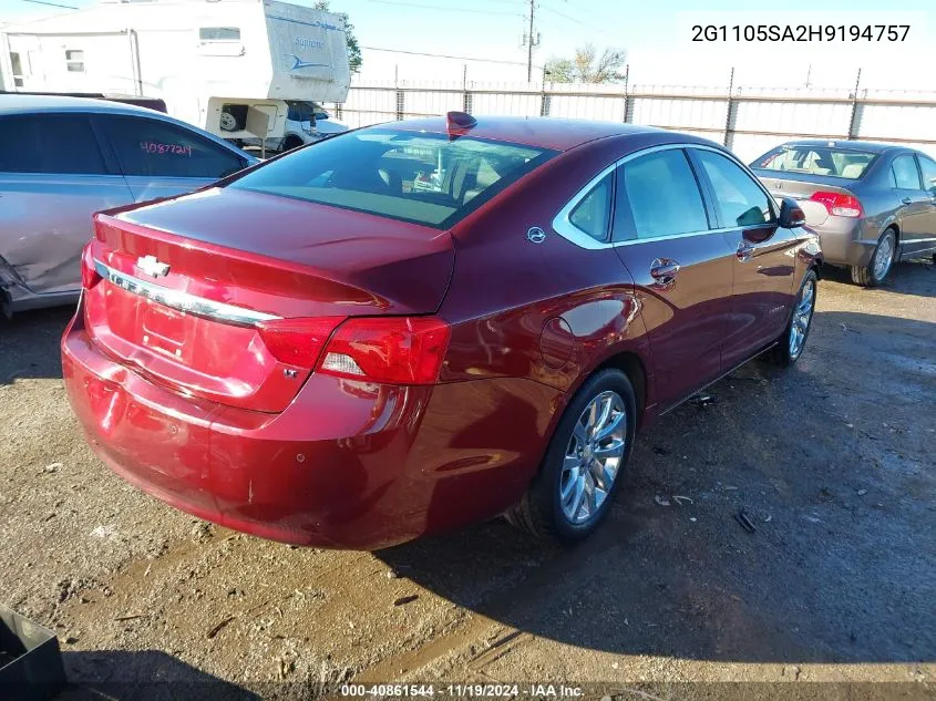 2017 Chevrolet Impala 1Lt VIN: 2G1105SA2H9194757 Lot: 40861544