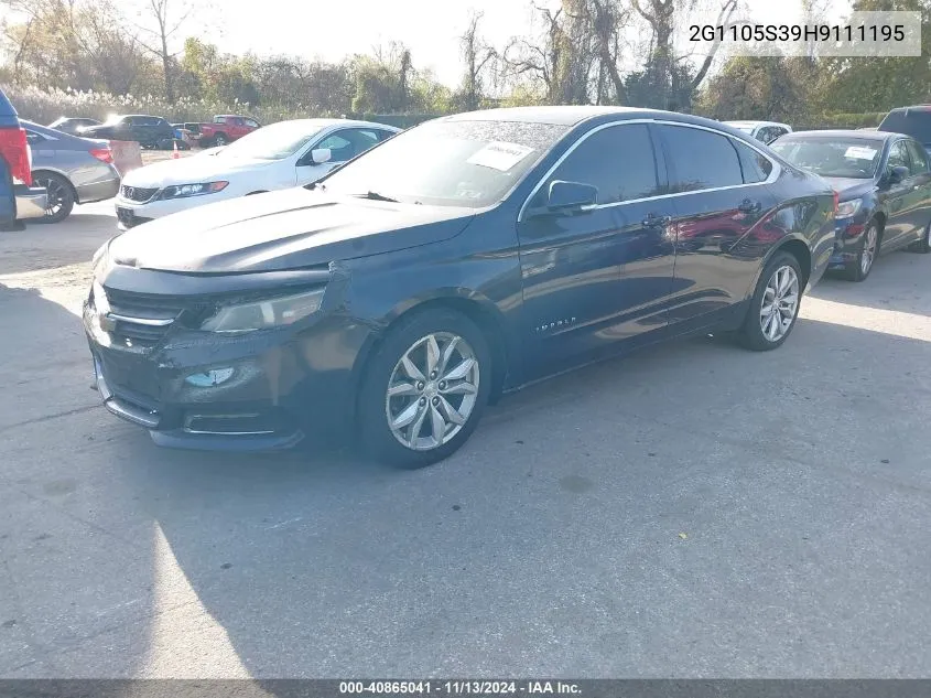 2017 Chevrolet Impala 1Lt VIN: 2G1105S39H9111195 Lot: 40865041