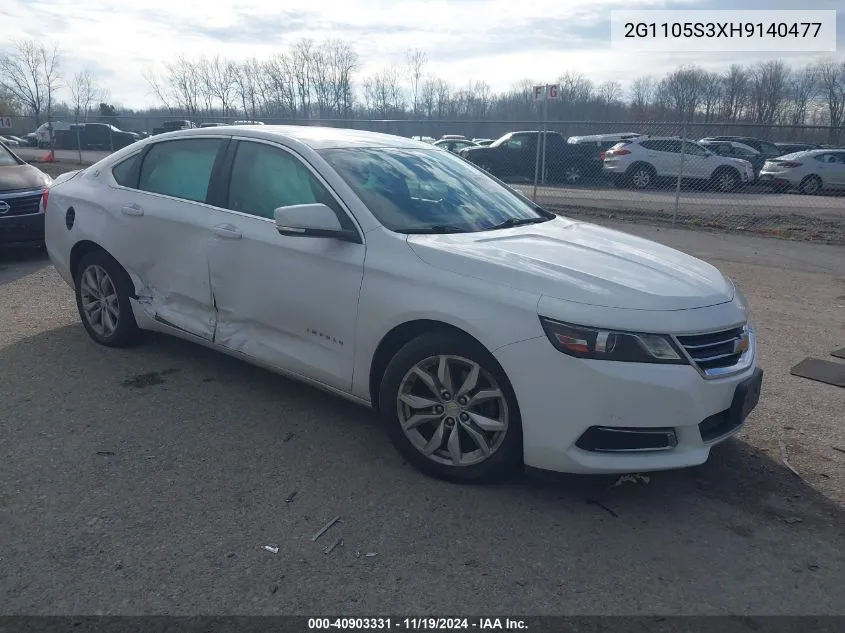 2017 Chevrolet Impala 1Lt VIN: 2G1105S3XH9140477 Lot: 40903331