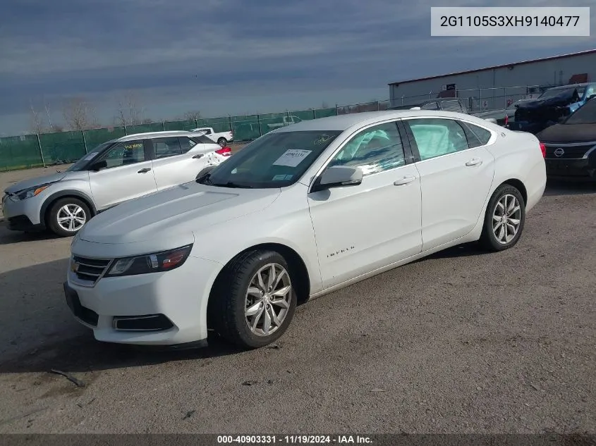 2017 Chevrolet Impala 1Lt VIN: 2G1105S3XH9140477 Lot: 40903331