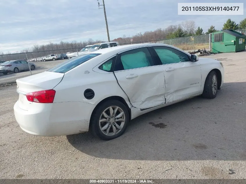 2017 Chevrolet Impala 1Lt VIN: 2G1105S3XH9140477 Lot: 40903331