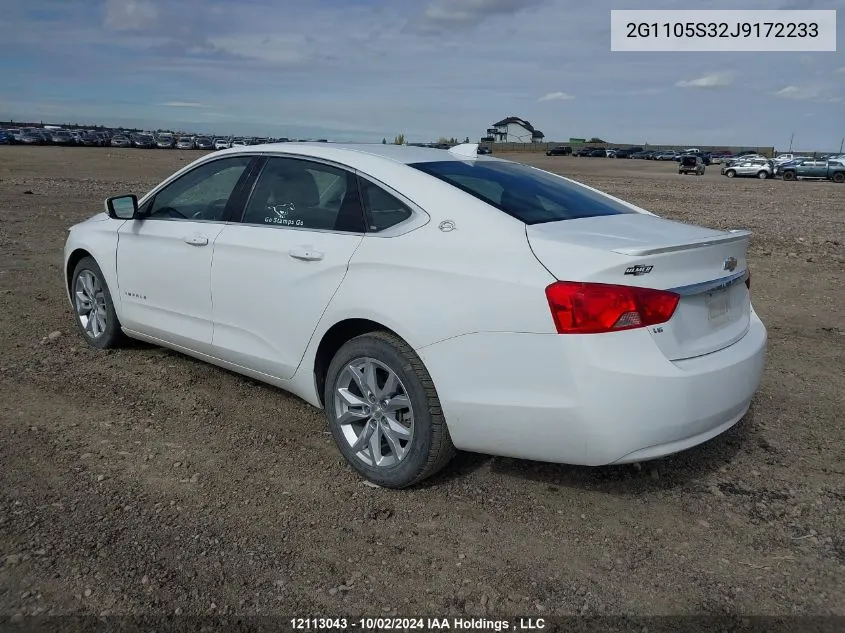 2G1105S32J9172233 2018 Chevrolet Impala Lt