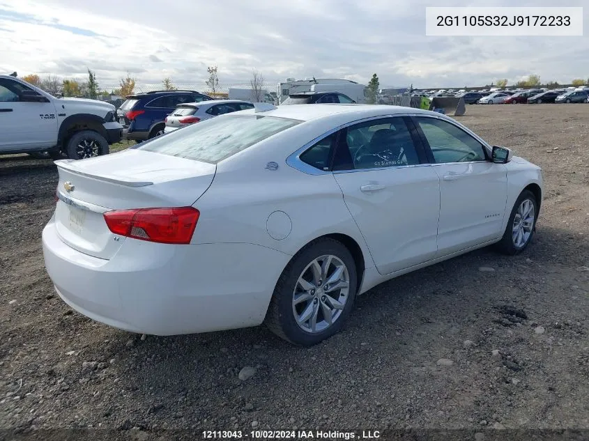 2G1105S32J9172233 2018 Chevrolet Impala Lt