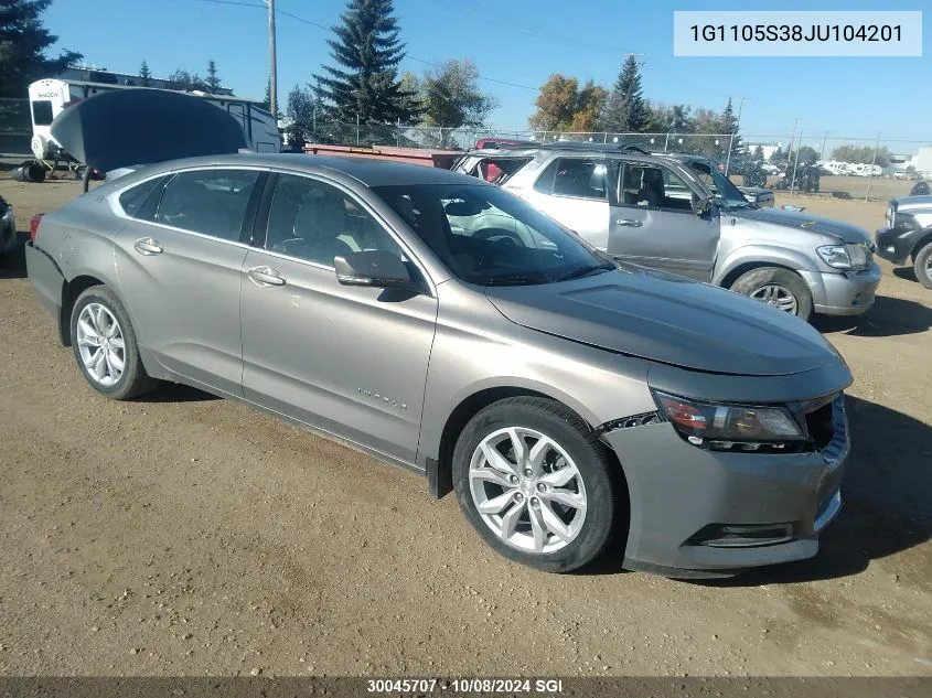 1G1105S38JU104201 2018 Chevrolet Impala Lt