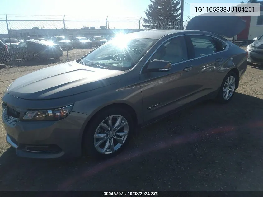 1G1105S38JU104201 2018 Chevrolet Impala Lt