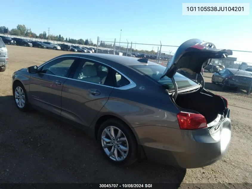 1G1105S38JU104201 2018 Chevrolet Impala Lt