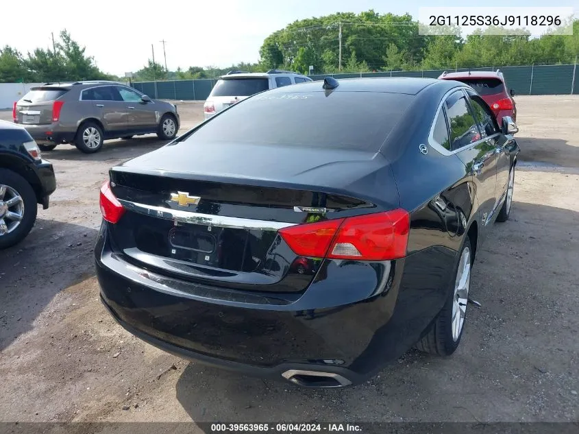 2G1125S36J9118296 2018 Chevrolet Impala 2Lz