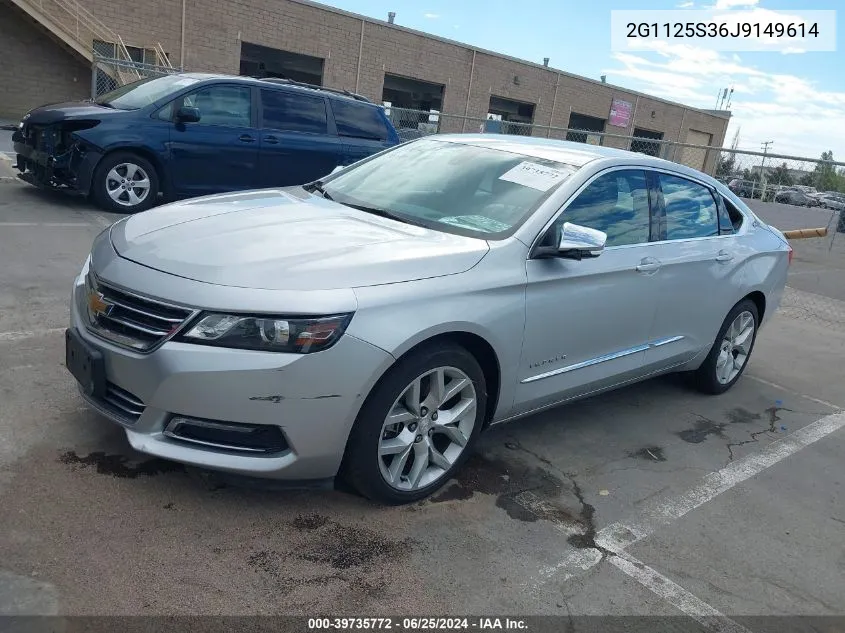 2G1125S36J9149614 2018 Chevrolet Impala 2Lz