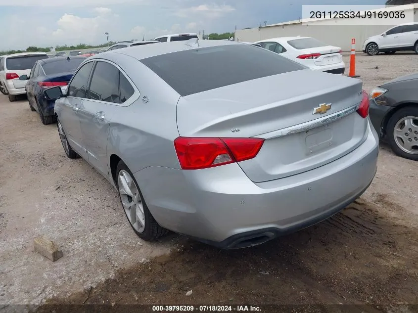 2018 Chevrolet Impala 2Lz VIN: 2G1125S34J9169036 Lot: 39795209