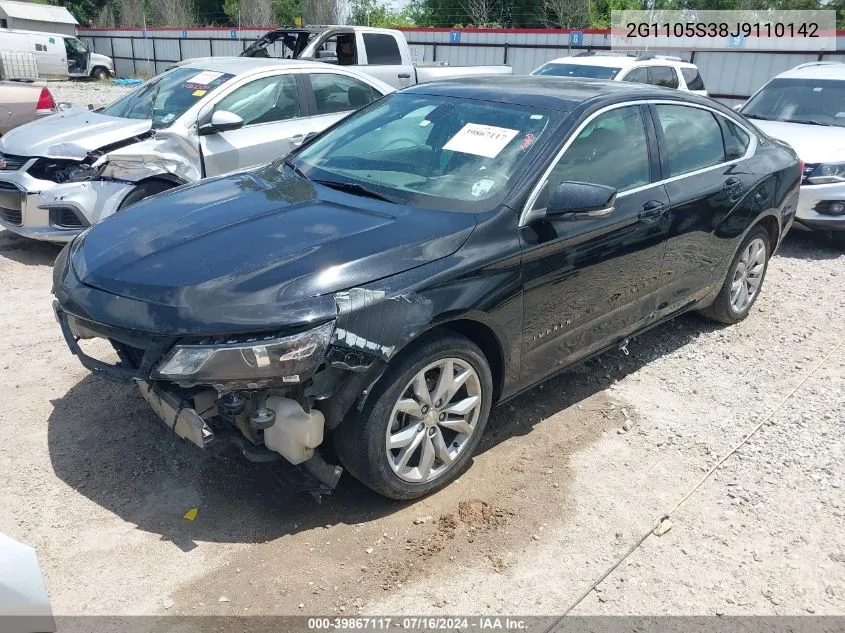 2G1105S38J9110142 2018 Chevrolet Impala 1Lt