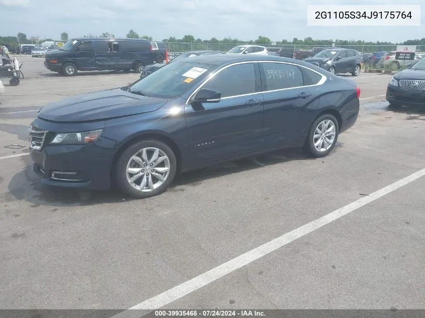 2G1105S34J9175764 2018 Chevrolet Impala 1Lt