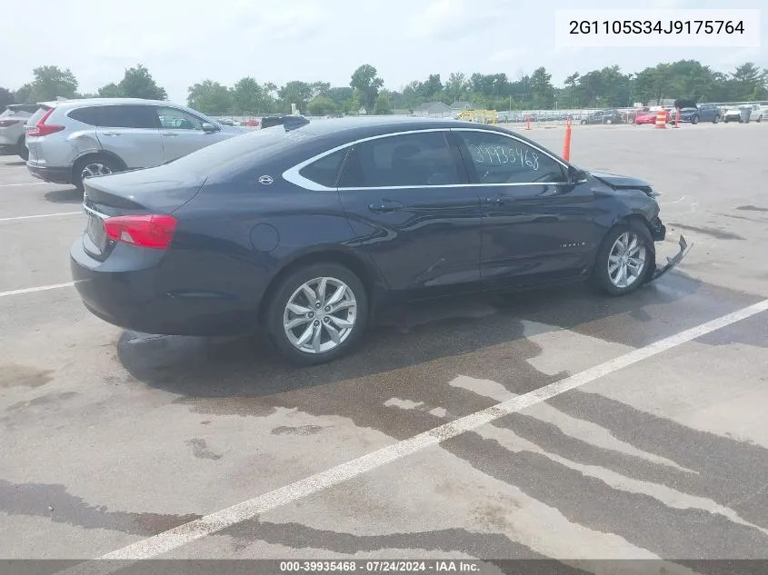 2G1105S34J9175764 2018 Chevrolet Impala 1Lt