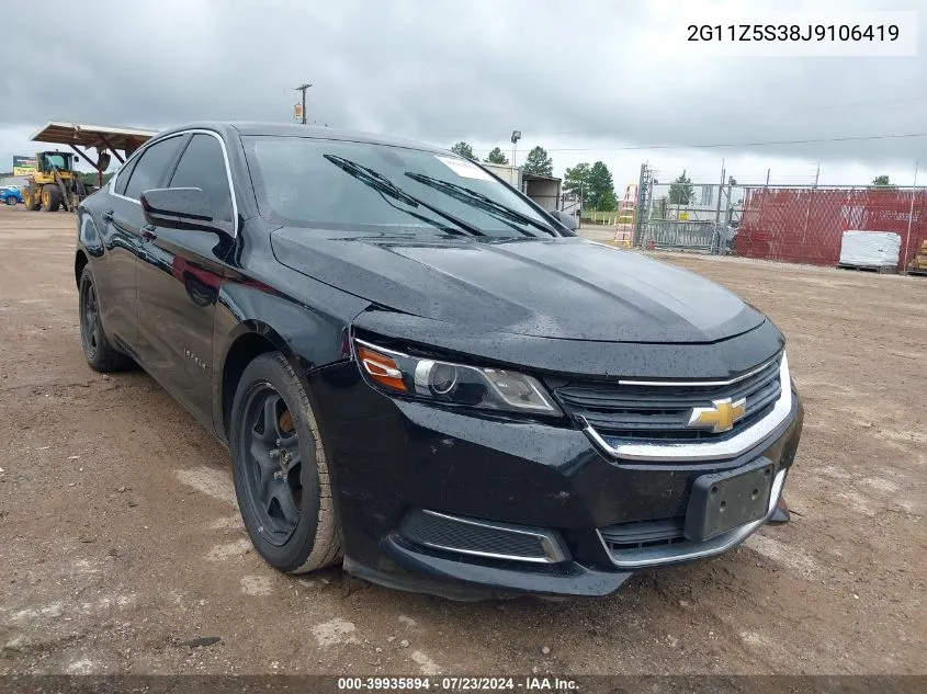 2G11Z5S38J9106419 2018 Chevrolet Impala Ls