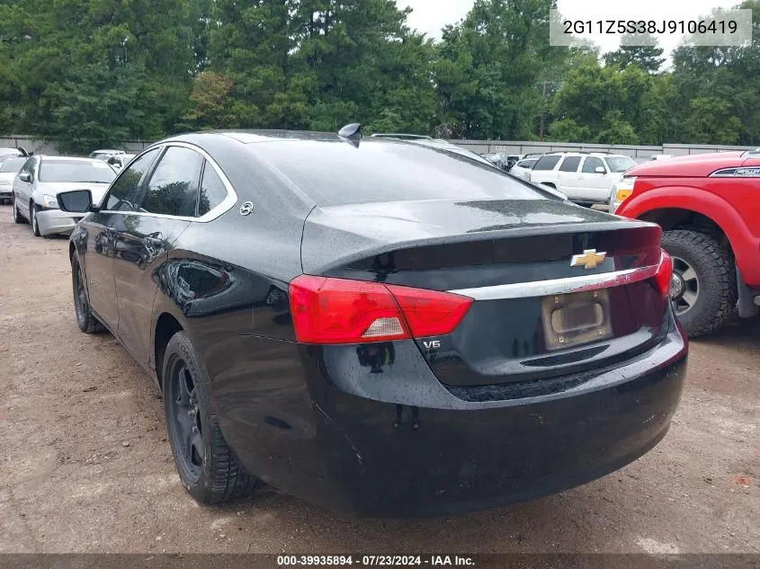 2G11Z5S38J9106419 2018 Chevrolet Impala Ls