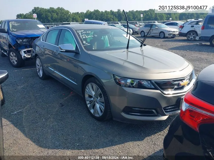 2018 Chevrolet Impala 2Lz VIN: 2G1125S38J9100477 Lot: 40112139