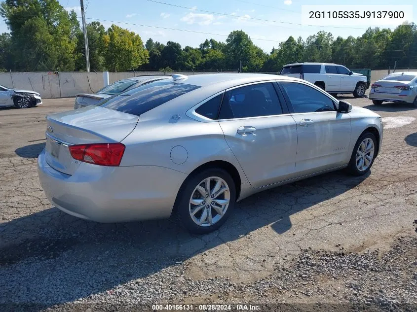 2018 Chevrolet Impala 1Lt VIN: 2G1105S35J9137900 Lot: 40156131