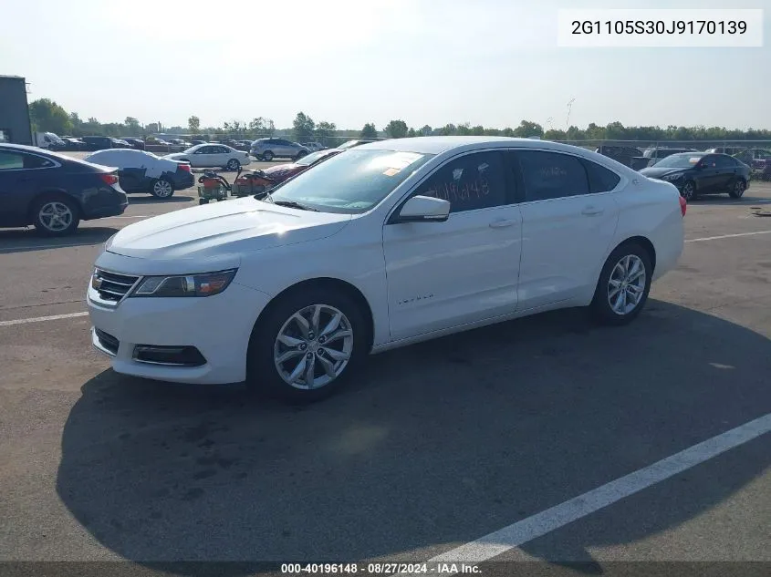 2018 Chevrolet Impala 1Lt VIN: 2G1105S30J9170139 Lot: 40196148