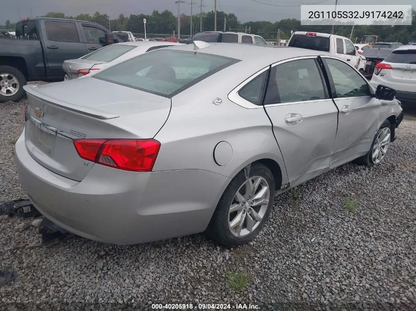 2G1105S32J9174242 2018 Chevrolet Impala 1Lt