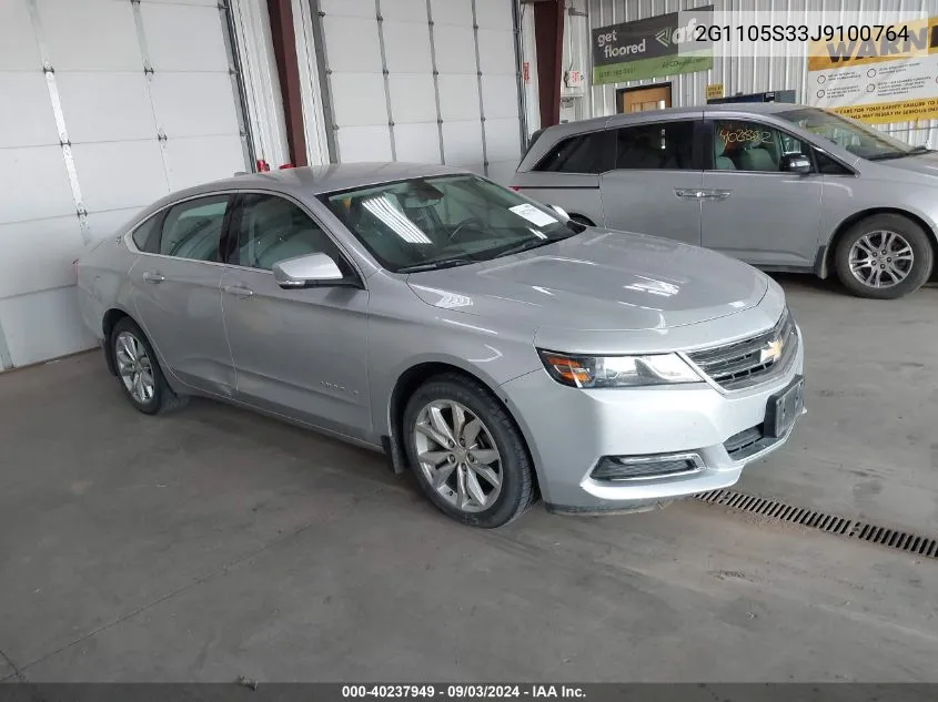 2G1105S33J9100764 2018 Chevrolet Impala 1Lt