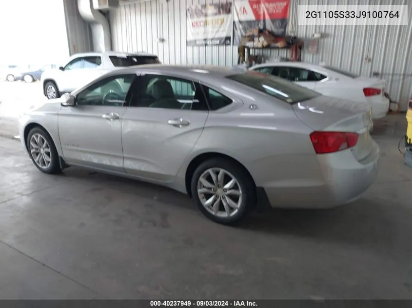 2018 Chevrolet Impala 1Lt VIN: 2G1105S33J9100764 Lot: 40237949