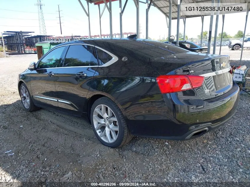 2018 Chevrolet Impala 2Lz VIN: 1G1125S38JU147480 Lot: 40296206