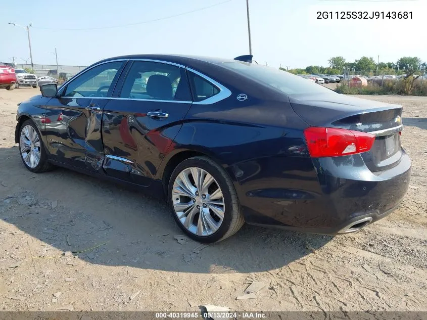 2018 Chevrolet Impala 2Lz VIN: 2G1125S32J9143681 Lot: 40319945