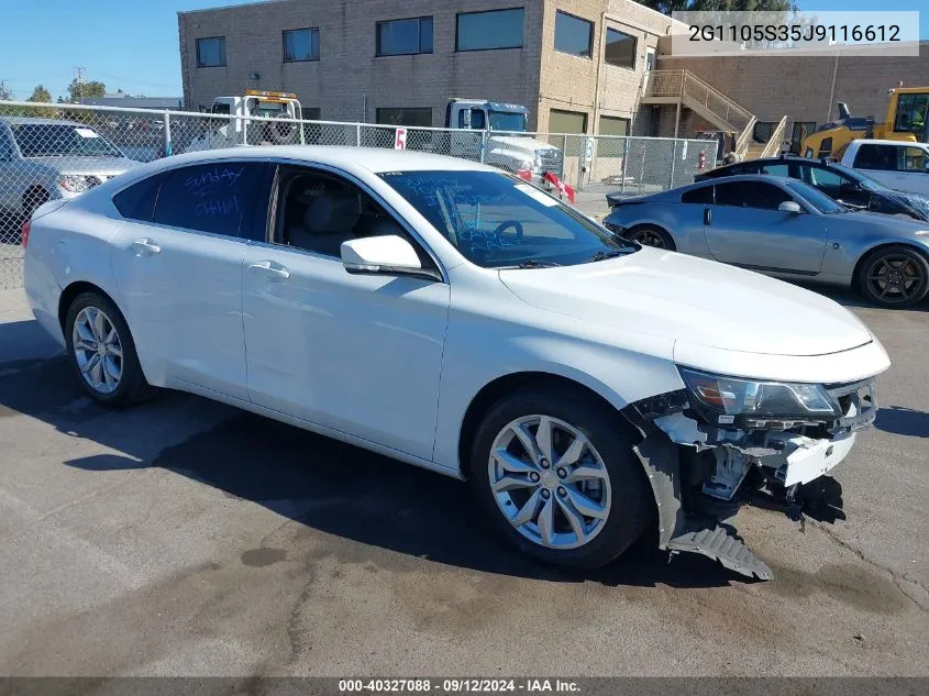 2018 Chevrolet Impala Lt VIN: 2G1105S35J9116612 Lot: 40327088