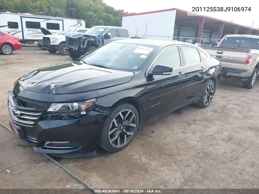 2018 Chevrolet Impala 2Lz VIN: 2G1125S38J9106974 Lot: 40343441