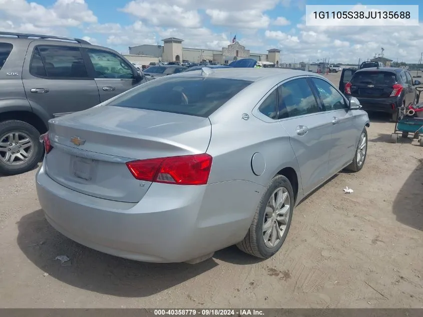 1G1105S38JU135688 2018 Chevrolet Impala 1Lt