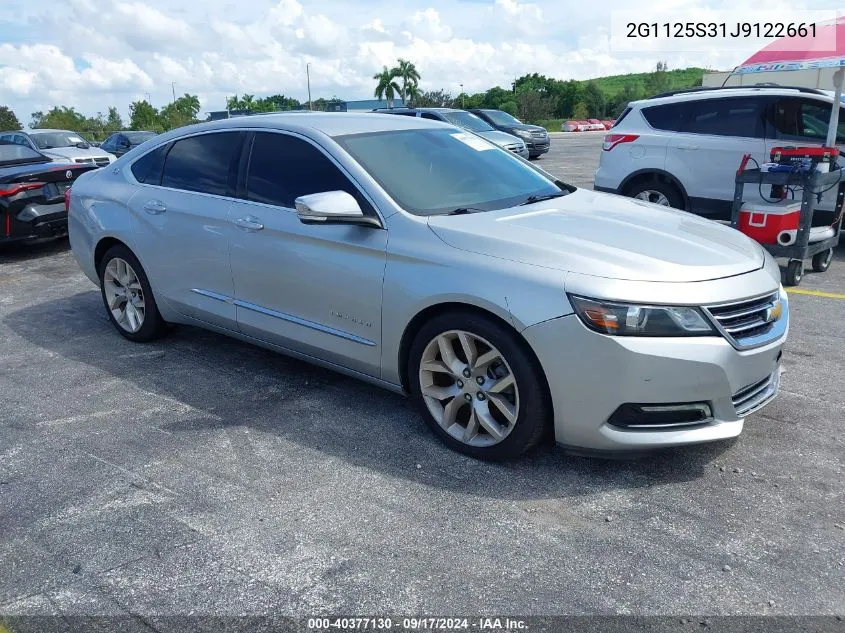 2018 Chevrolet Impala 2Lz VIN: 2G1125S31J9122661 Lot: 40377130