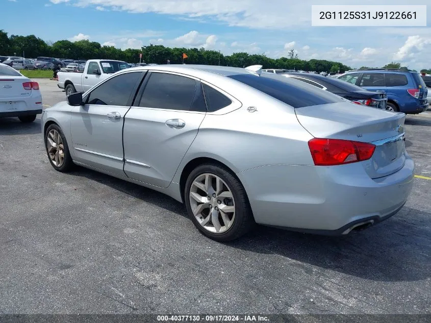 2018 Chevrolet Impala 2Lz VIN: 2G1125S31J9122661 Lot: 40377130