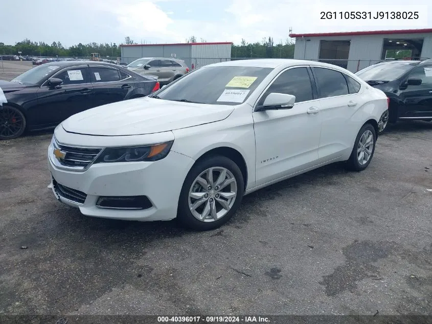 2G1105S31J9138025 2018 Chevrolet Impala 1Lt